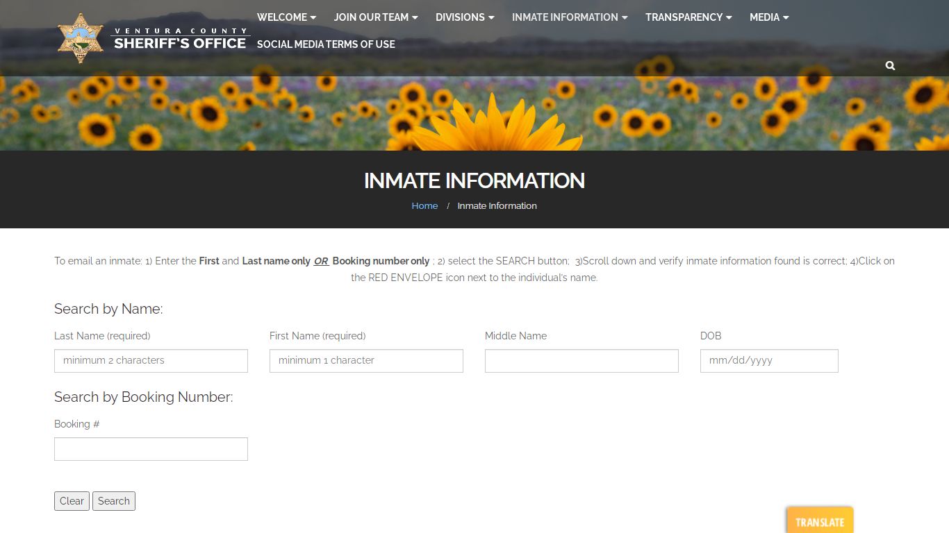 Inmate Information - Ventura County Sheriff's Office